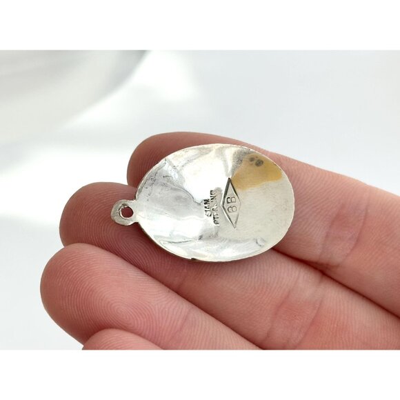 Mekkala(h) Siam Sterling Silver 925 Vintage Thai Made Nielloware Brooch Pin - Picture 5 of 8